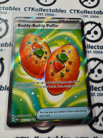 Buddy-Buddy Poffin Full Art Trainer #167/132 Mega Evolution Pokemon