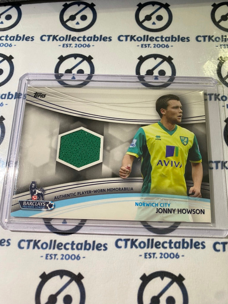 2013 Topps Premier Gold Jonny Howson Game used Jersey #JR-JHO