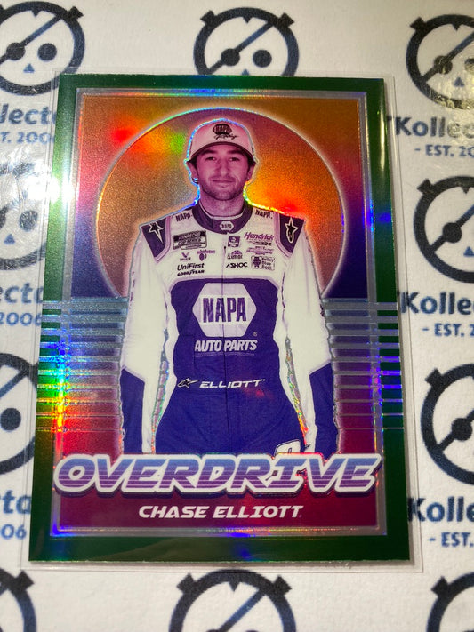 2022 Panini NASCAR Chronicles Overdrive Green Chase Elliot Green Prizm #14