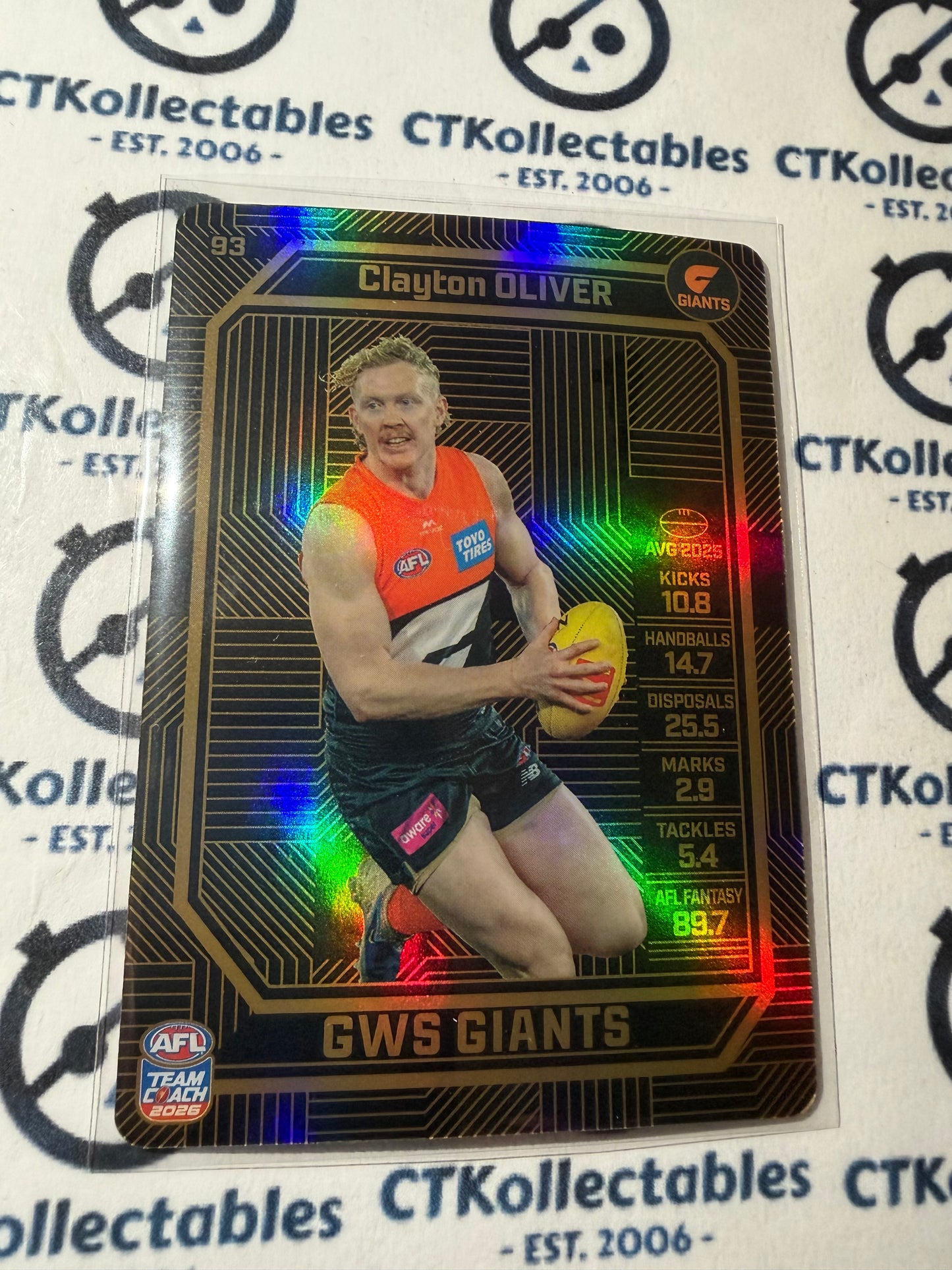 2026 Teamcoach AFL BRONZE Clayton Oliver #93 Giants