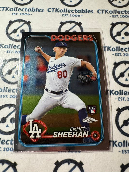 2024 Topps Chrome Baseball Emmet Sheehan rookie card RC #221 Dodgers