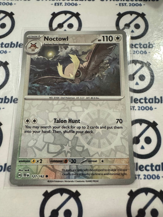 Noctowl Reverse Holo Scarlet & Violet Temporal Forces # 127/162 Pokemon