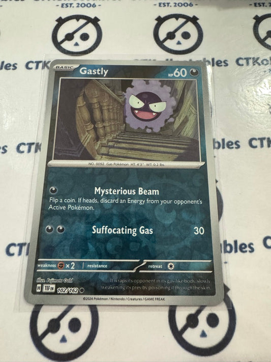 Gastly Reverse Holo Scarlet & Violet Temporal Forces # 102/162 Pokemon