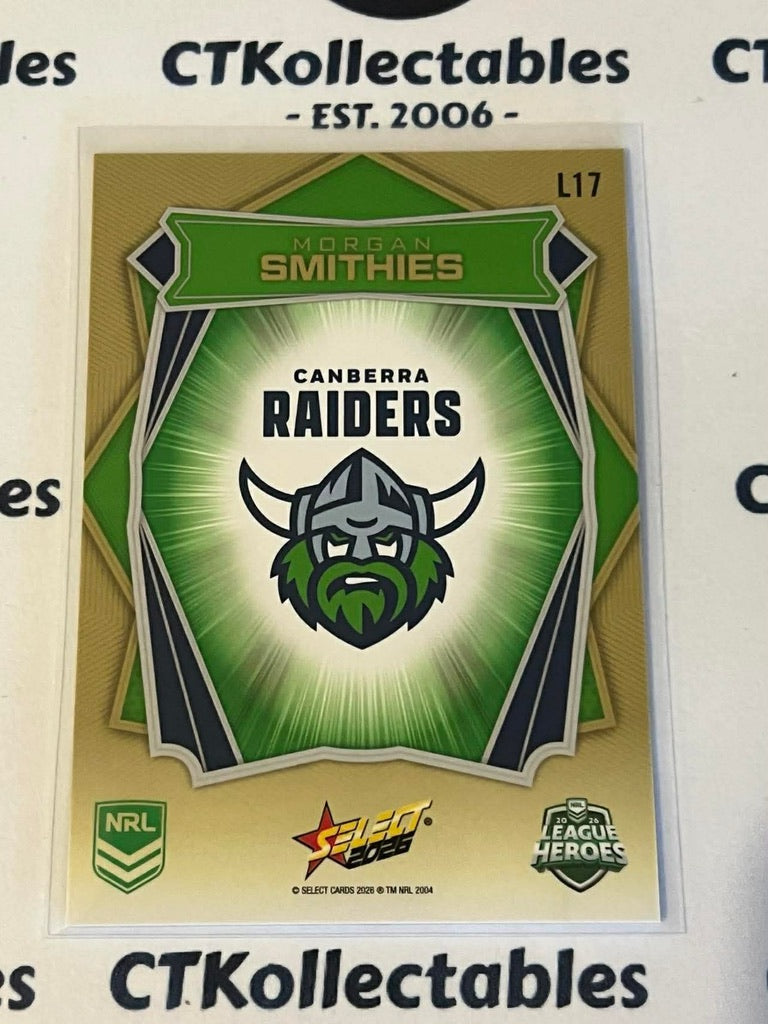 2026 Select NRL League Heroes Luminous Base #L17 Morgan Smithies Raiders