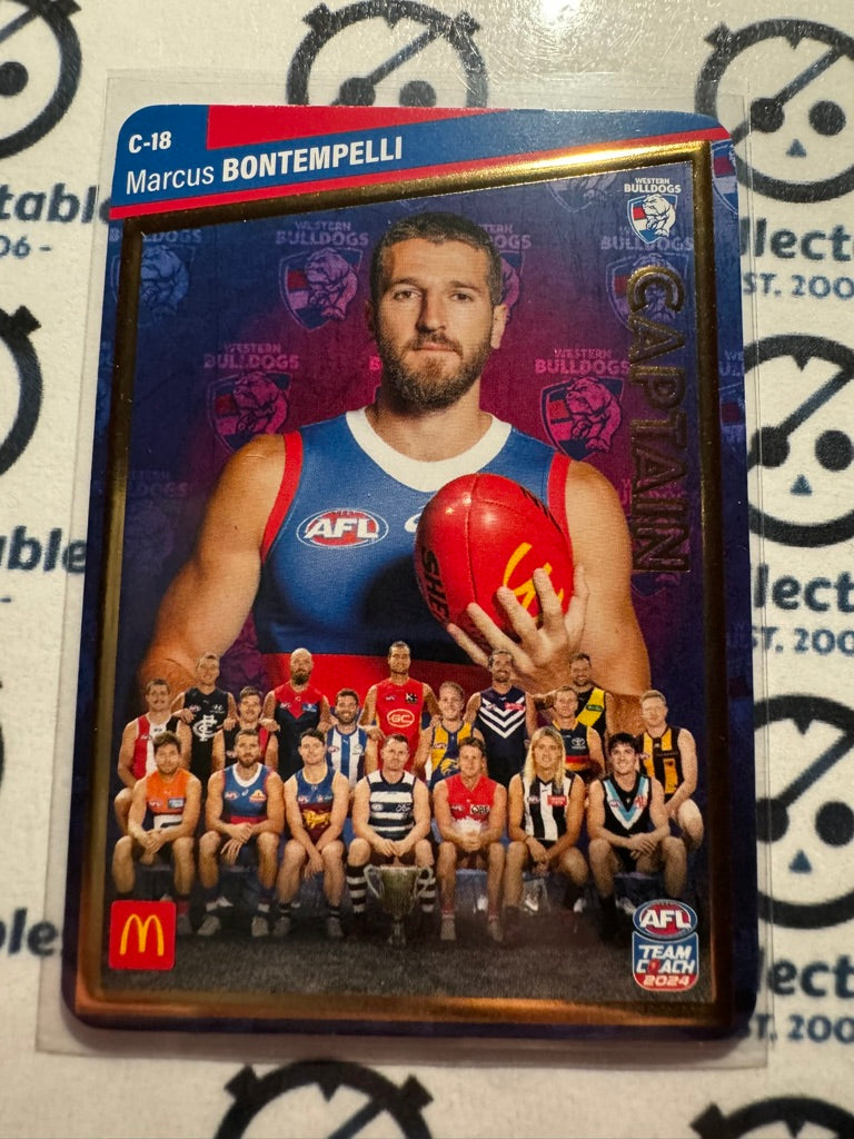 2024 AFL Teamcoach Maccas Captain GOLD - Marcus Bontempelli C-18 Bulldogs