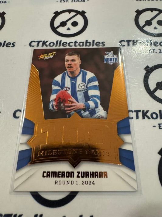2025 AFL Footy Stars Milestone Cameron Zurhaar MG66 Kangaroos