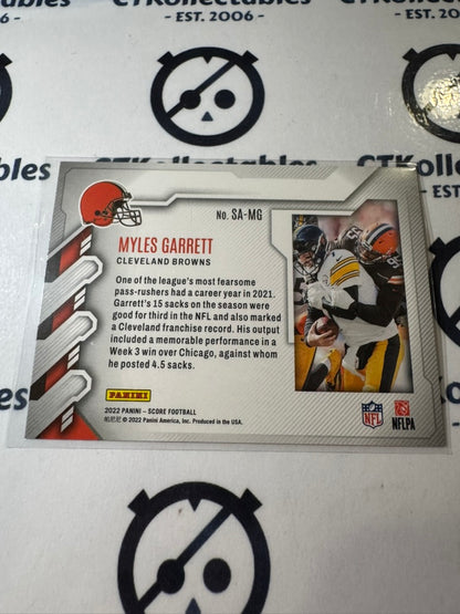 2022 NFL Panini Score Sack Attack #SA-MG Myles Garrett Browns