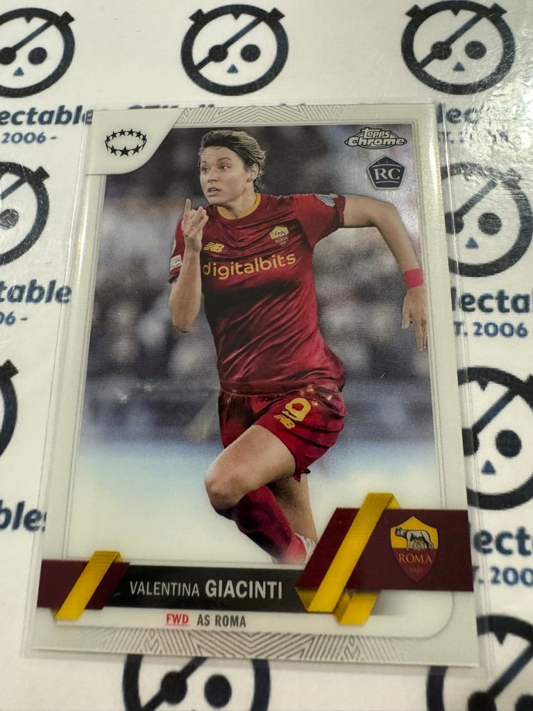 2022-23 Topps Chrome UEFA Women’s Soccer #76 Valtentina Giacinti RC Rookie