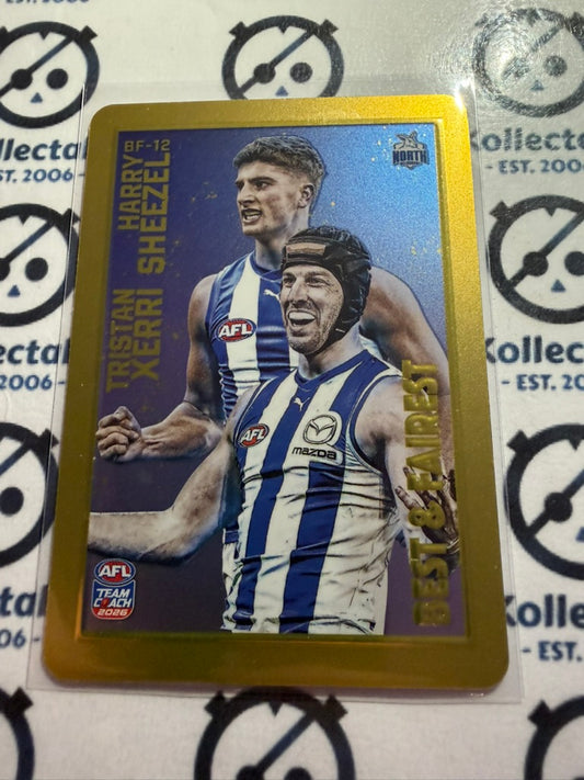 2026 Teamcoach AFL Best & Fairest Tristan Xerri Harry Sheezel GOLD BF-12