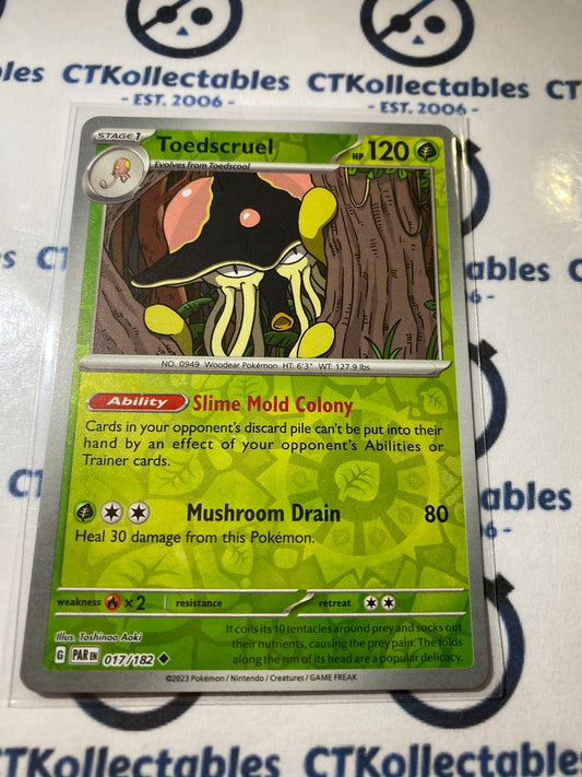 Toedscruel Reverse Holo #017/182 2023 Scarlet & Violet Paradox Rift Pokémon TCG