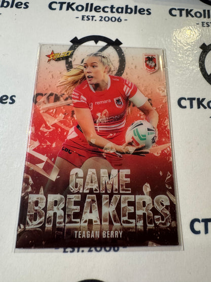 2026 Select NRL League Heroes Game Breakers #GB153 Teagan Berry Dragons