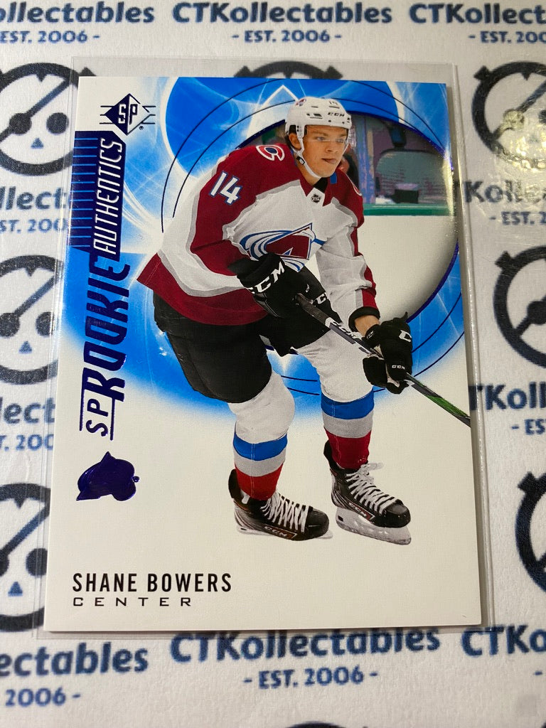 2020-21 SP Authentic Shane Bowers SP Rookie Authentics Blue #108 Avalanche
