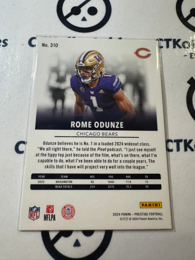 2024 NFL Prestige Rookie Card #310 Rome Odunze Chicago Bears