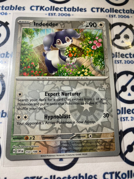 Indeedee Reverse Holo #153/198 2023 Scarlet & Violet Pokémon TCG