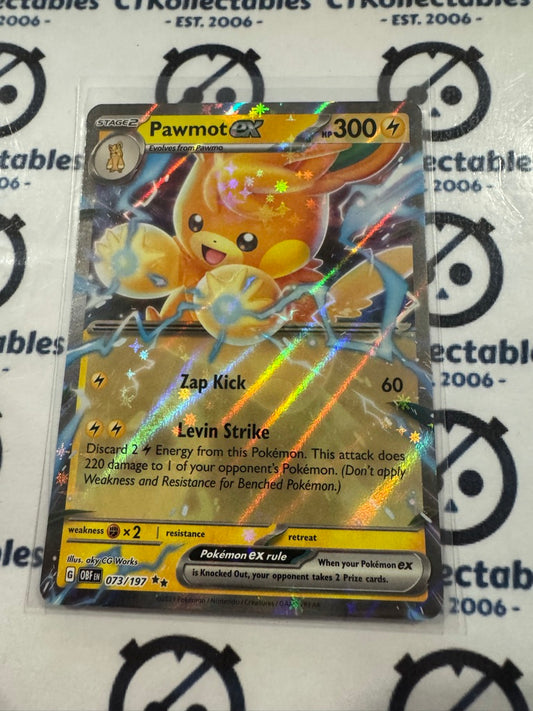 Pawmot Ex Double Rare #073/197 Obsidian Flames Pokemon Card