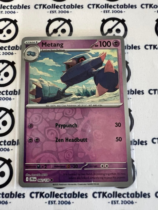 Metang Reverse Holo #062/159 Journey Together Pokemon Card TCG