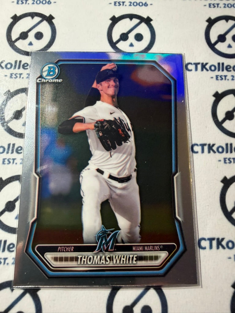 2026 Bowman Chrome Prospects BCP-80 Thomas White Miami Marlins