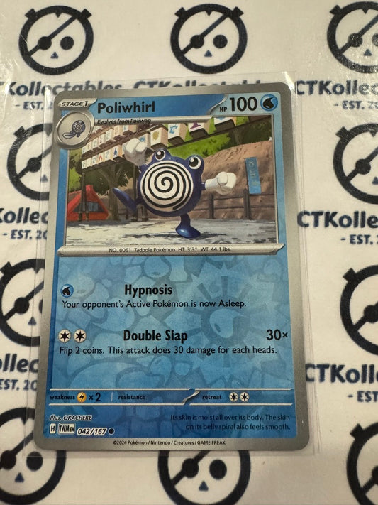 Poliwhirl Reverse Holo #042/167 Twilight Masquerade Pokemon Card