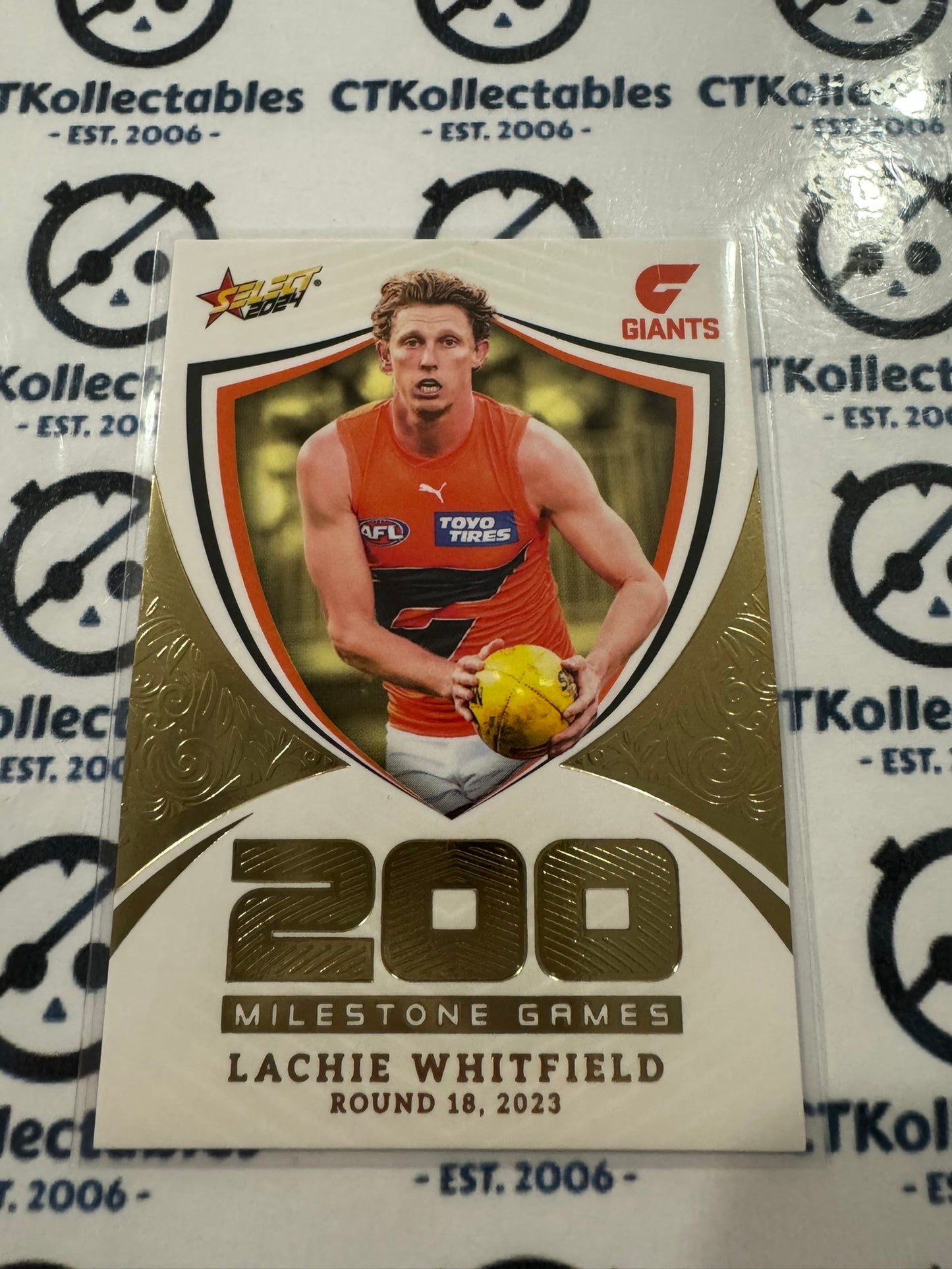 2024 AFL Footy Stars Milestone Lachie Whitfield MG46 GWS