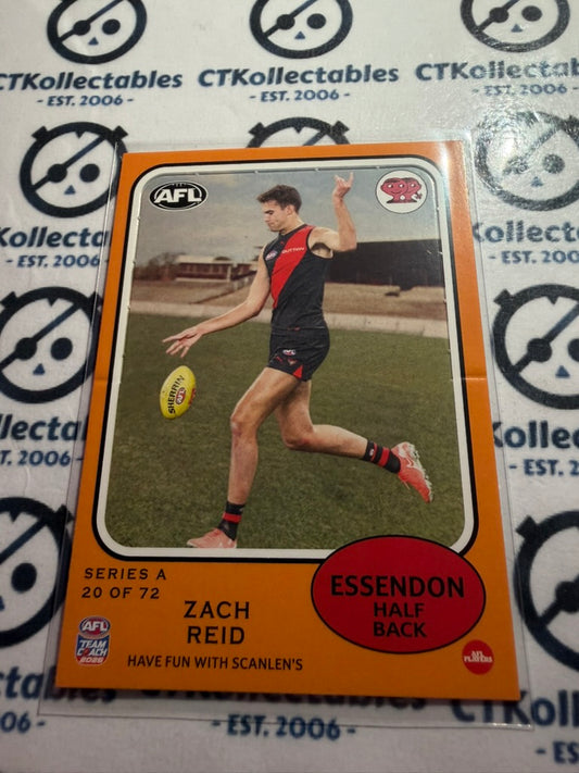 2026 Teamcoach AFL Scanlens Die-Cut Zach Reid 20 of 72 Bombers
