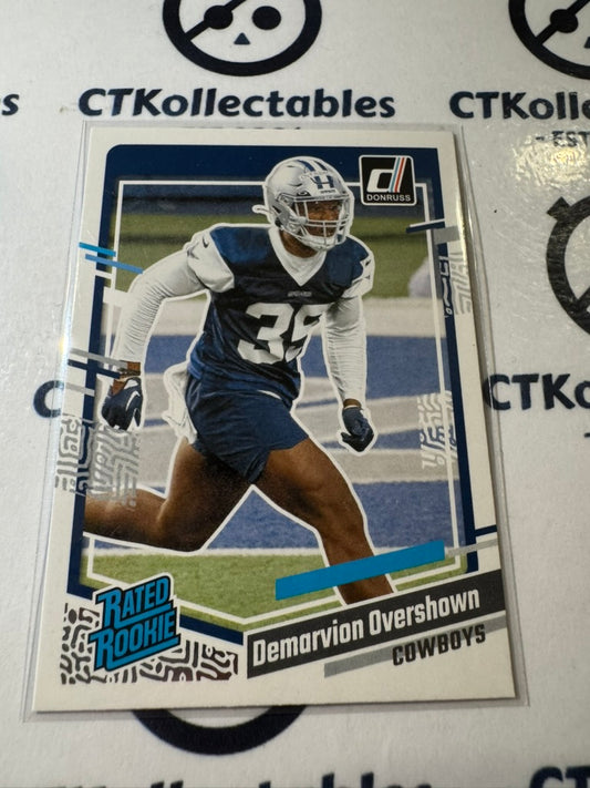 2023 NFL Panini Donruss Rated Rookie #323 Demarvion Overshown Dallas Cowboys