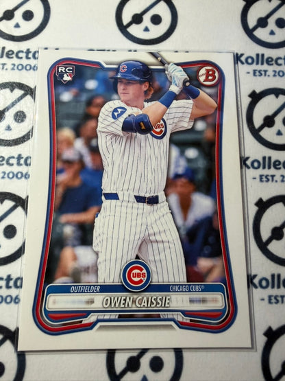 2026 Bowman Rookie card Base #62 Owen Caissie Chicago Cubs RC