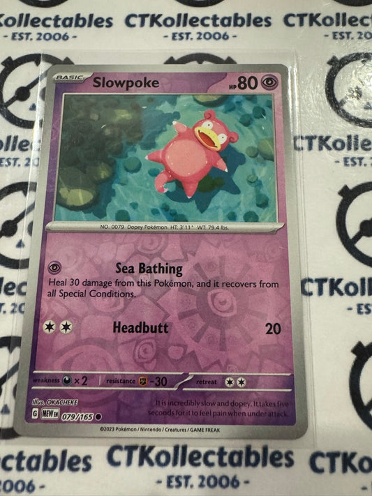 Slowpoke Reverse Holo #079/165 Scarlet & Violet 151 Pokemon Card