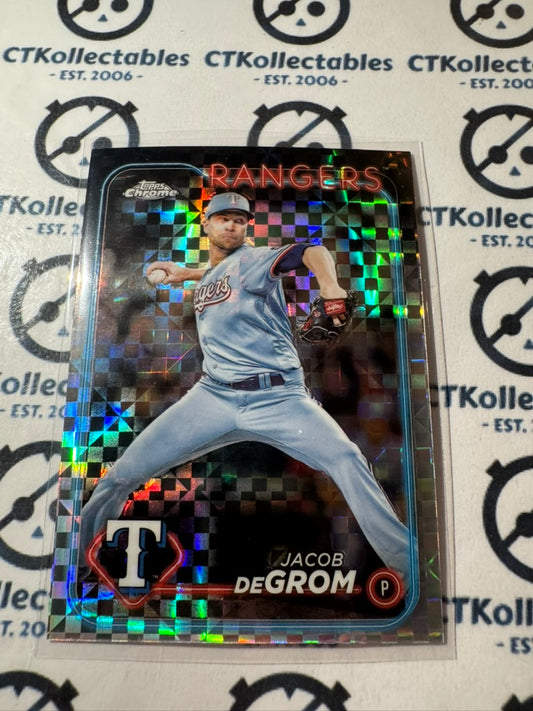 2024 Topps Chrome Baseball Jacob De Grom X-Fractor #228 Rangers