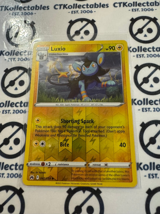 Luxio Reverse Holo #042/159 Crown Zenith Pokémon Card