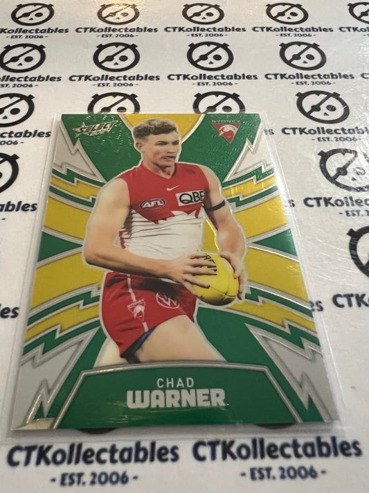 2024 AFL Footy Stars - Chad Warner Luminous Green Kmart Lightning Thunderbolt