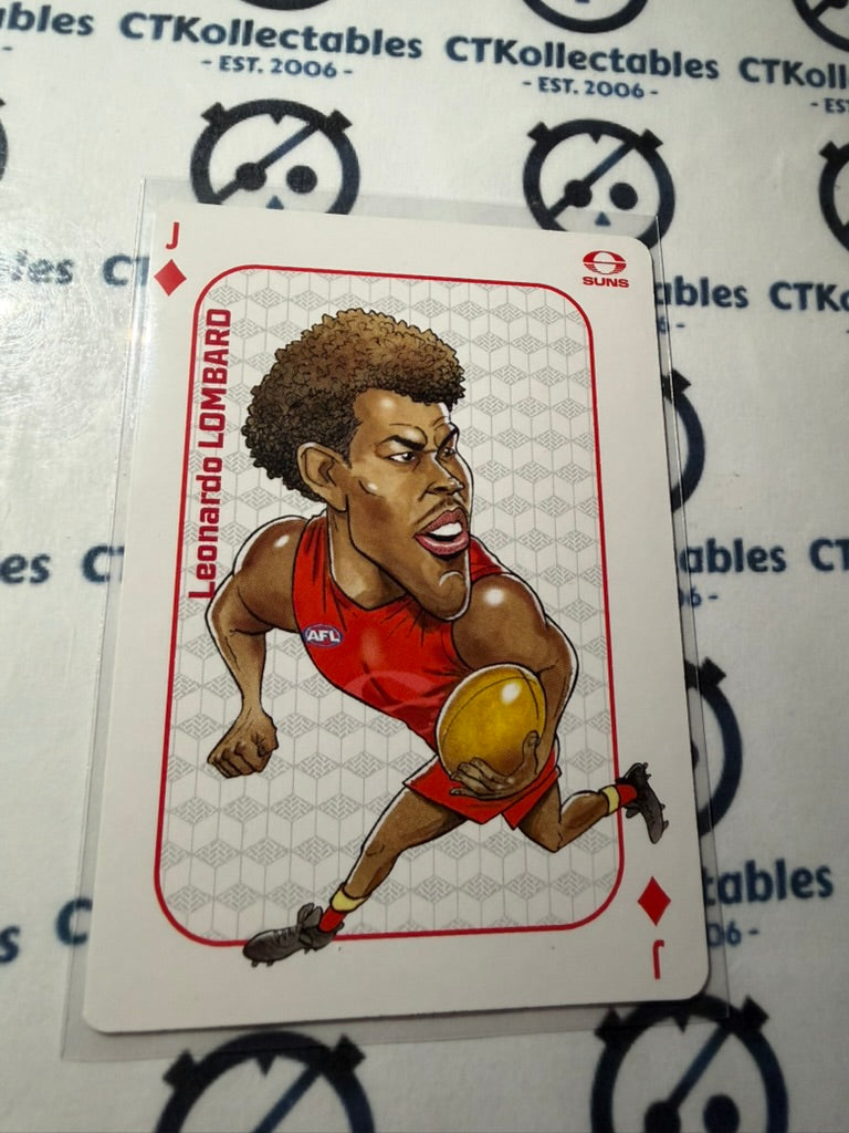 2026 Teamcoach AFL Wildcard Playing Cards Leonardo Lombard Suns