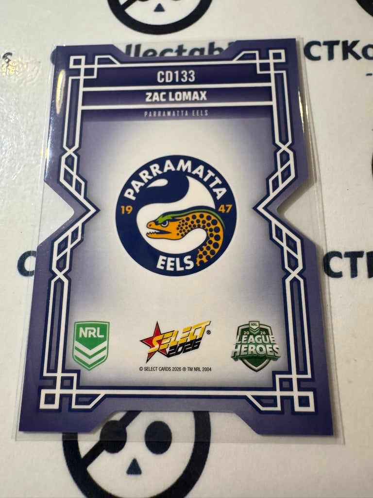 2026 Select NRL League Heroes Colours Diecut #CD133 Zac Lomax Eels