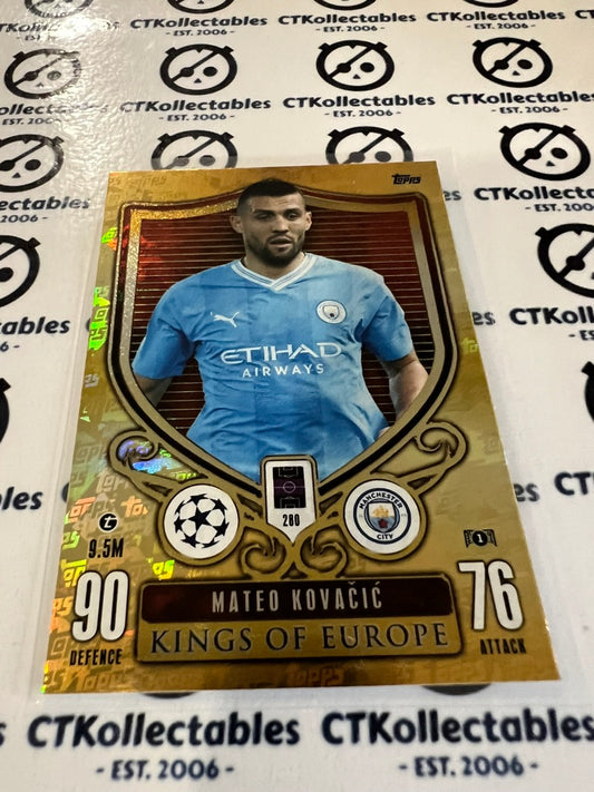 2023-24 TOPPS MATCH ATTAX Mateo Kovacic Kings Of Europe #280 SOCCER CARD