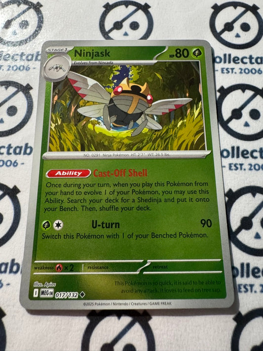 Ninjask Reverse Holo #017/132 Mega Evolution Pokemon