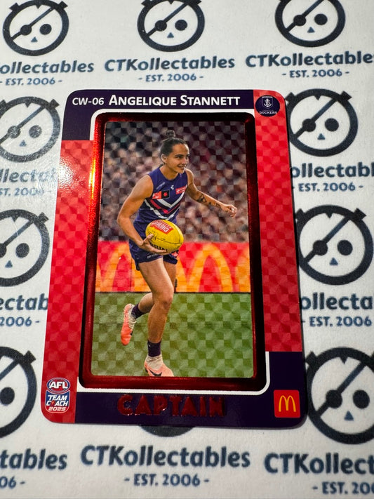 2025 AFLW Teamcoach Maccas Captain RED - Angelique Stannett CW-06 Dockers