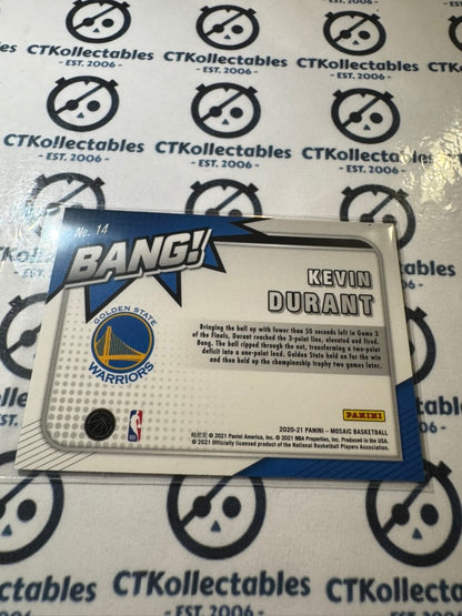 2020-21 NBA Panini Mosaic Kevin Durant BANG!  #14 Warriors