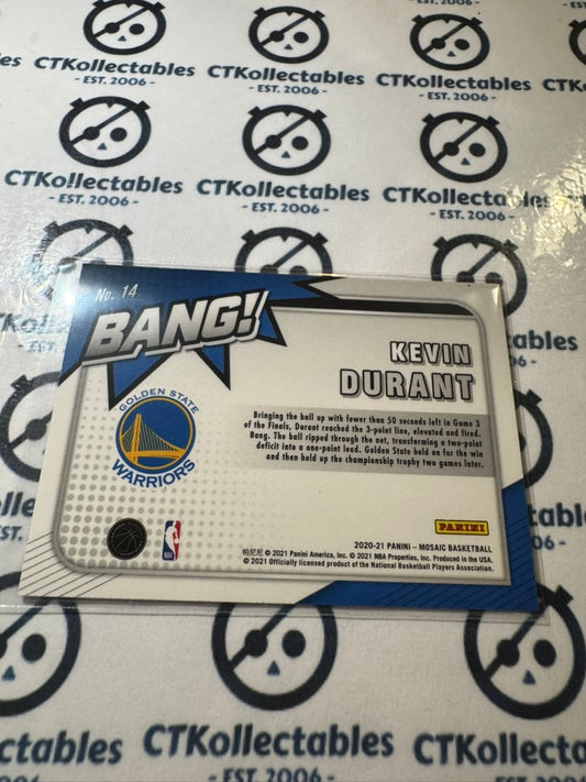 2020-21 NBA Panini Mosaic Kevin Durant BANG!  #14 Warriors