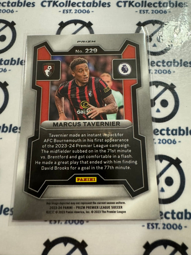 2023-24 Prizm Premier League Soccer Marcus Tavernier #229 Pink Mosaic Prizm