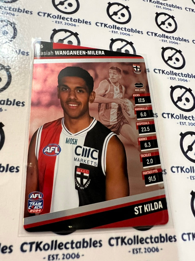 2024 AFL Teamcoach Silver Card #115 Nasiah Wanganeen-Milera Saints