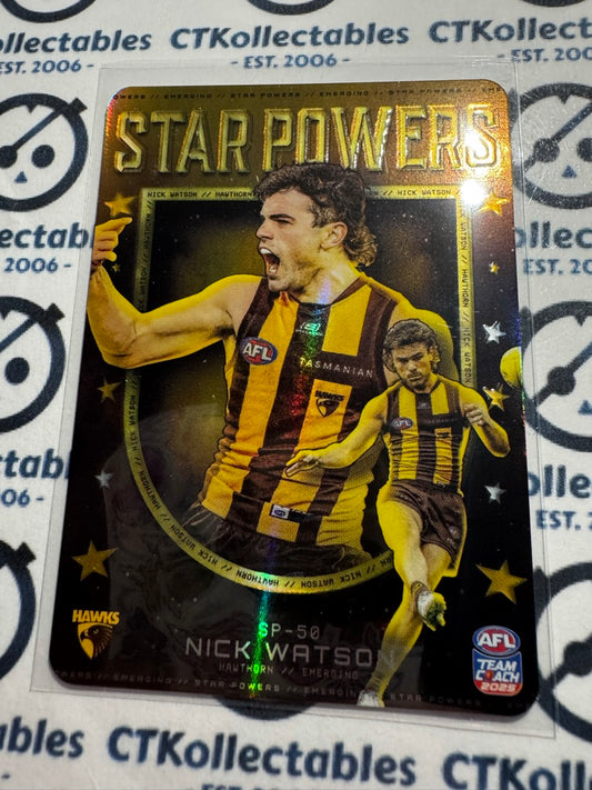 2025 AFL Teamcoach Nick Watson Star Powers Team SP-50 Hawks