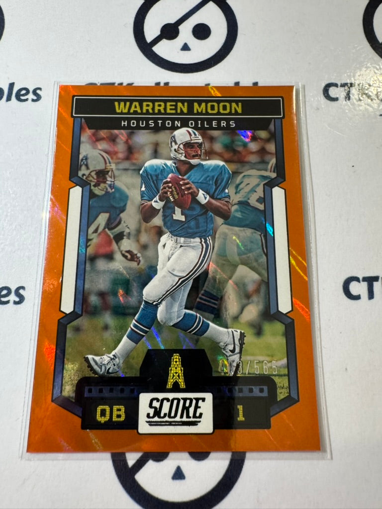 2023 NFL Score Warren Moon Orange Lava #403/565 Oilers
