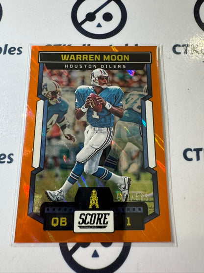 2023 NFL Score Warren Moon Orange Lava #403/565 Oilers