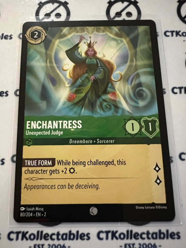 2024 Disney Lorcana Floodborn Non-Foil #80 Enchantress, Unexpected Judge Common