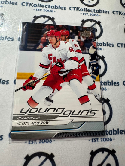 2024-25 Upper Deck Hockey Series 1 Young Guns Scott Morrow #225 Hurricanes