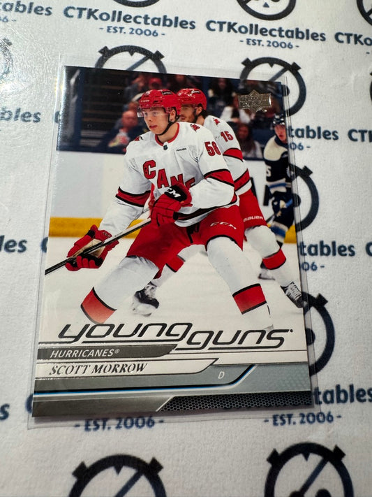 2024-25 Upper Deck Hockey Series 1 Young Guns Scott Morrow #225 Hurricanes