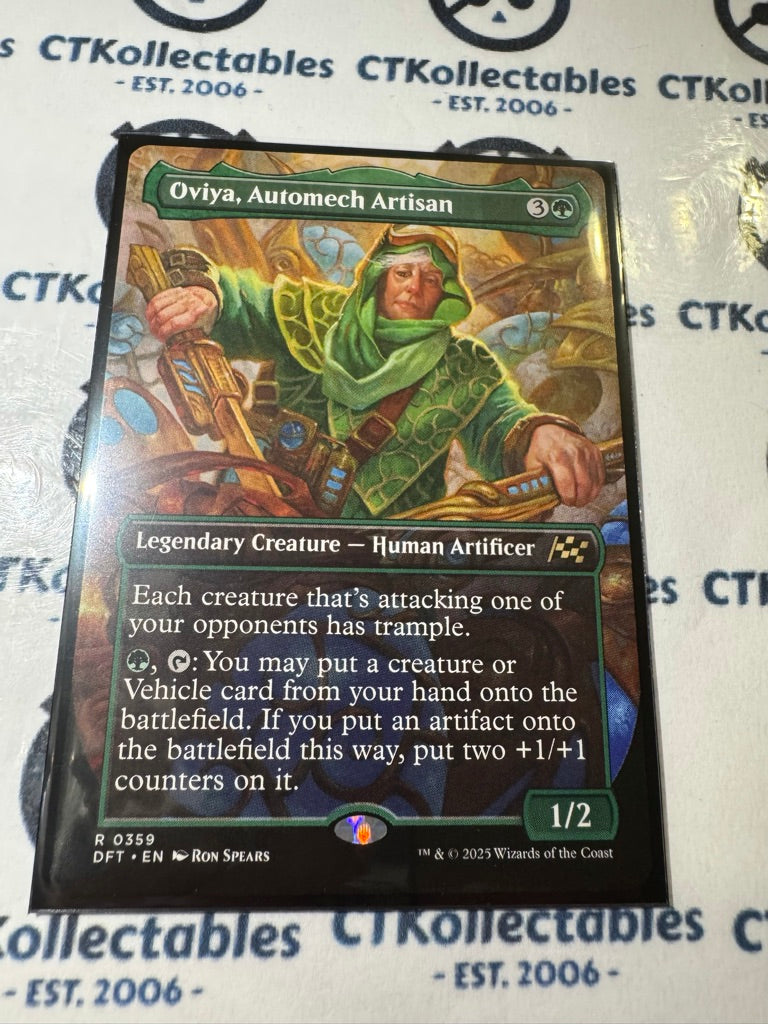 2025 MTG AETHERDRIFT Oviya, Automech Artisan # R 0359 Non-Foil Borderless