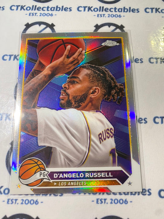 2023/24 Topps NBA Chrome D'Angelo Russell Silver Refractor #58 Lakers