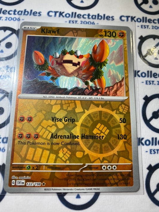 Klawf Reverse Holo #122/198 2023 Scarlet & Violet Pokémon TCG