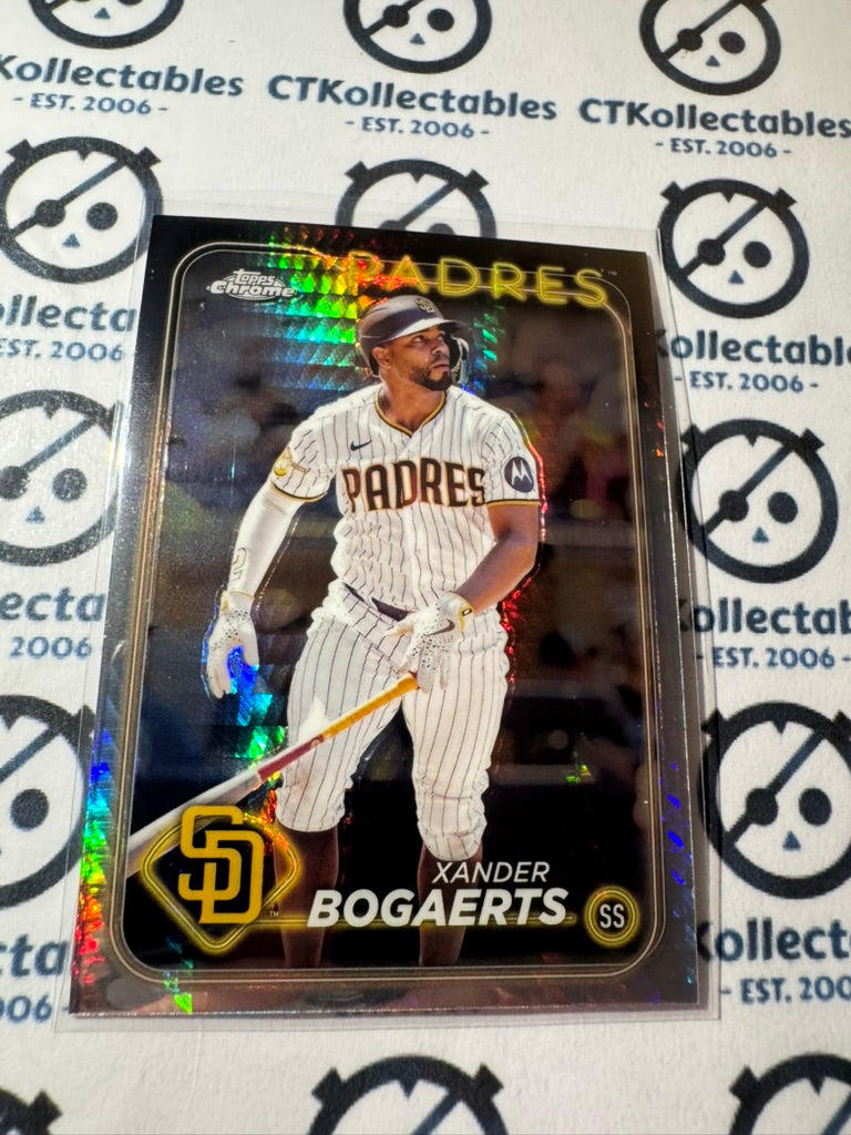 2024 Topps Chrome Baseball Xander Bogaerts Prism Refractor #32 Padres