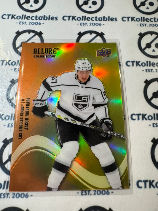 2022-23 Upper Deck Allure Jacob Moverare Color Flow Orange-Yellow Kings